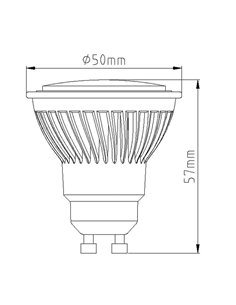 Lâmpada LED branca GU10 9W - LÂMPADAS GU10 - CCT 3000K-4200K-5700K 2