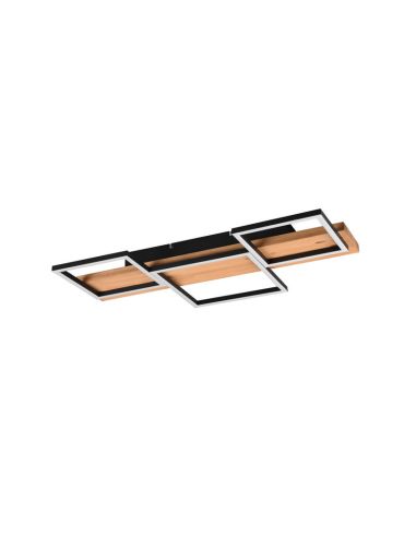 Plafón de techo LED madera y metal varios tamaños Harper 622910332 Pequeño