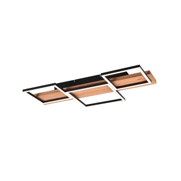 Plafón de techo LED madera y metal varios tamaños Harper 622910332 Pequeño