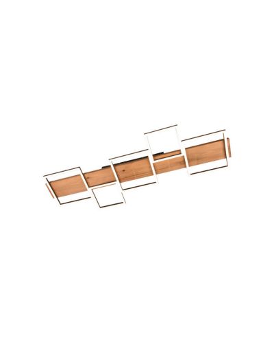 Plafón LED de madera y metal Harper negro mate 42W 3000K 5.700Lm  622910532
