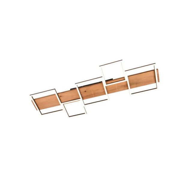 Plafón LED de madera y metal Harper negro mate 42W 3000K 5.700Lm  622910532