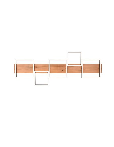 Plafón LED de madera y metal Harper negro mate 42W 3000K 5.700Lm  622910532