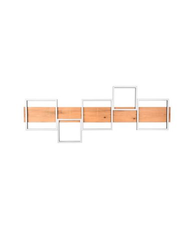 Plafón LED de madera y metal Harper negro mate 42W 3000K 5.700Lm  622910532