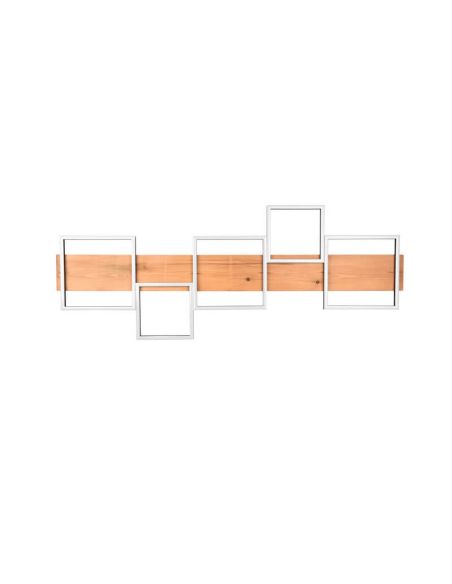 Plafón LED de madera y metal Harper negro mate 42W 3000K 5.700Lm  622910532