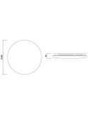 Dimensiones plafón LED 36W Zero II 5942 | LeonLeds Iluminación