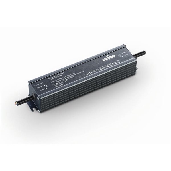 Driver de Tensão Constante IP67 24VDC -100W- preto, TIRAS LED TIRAS