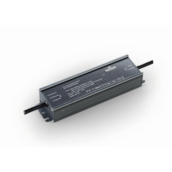 Driver Tensión Constante IP67 24VDC -200W- negro, TIRAS LED STRIPS
