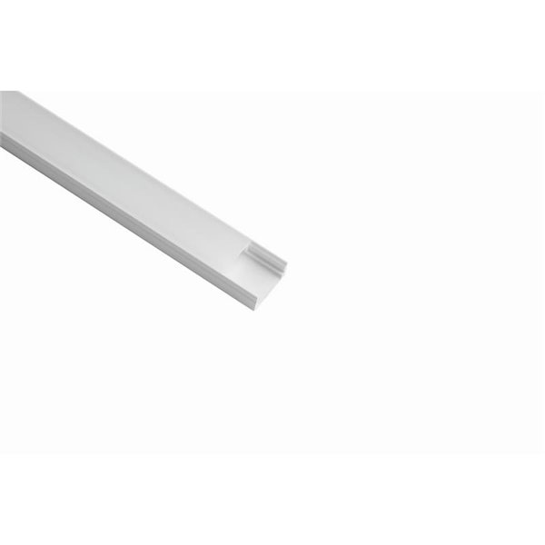 Perfil de alumínio branco para fita de LED 2000*17,1*8,5 mm -FITAS DE LED-
