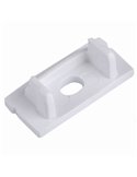 Tampa com furo para ponta de perfil de alumínio branco 2000*17,1*8,5mm -TIRAS DE LED-