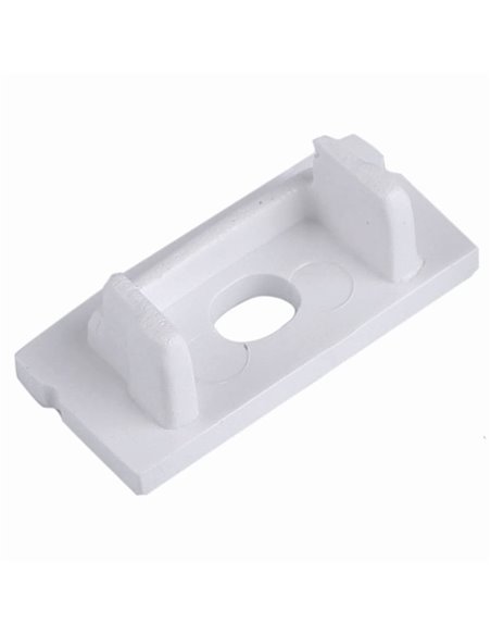 Tampa com furo para ponta de perfil de alumínio branco 2000*17,1*8,5mm -TIRAS DE LED-