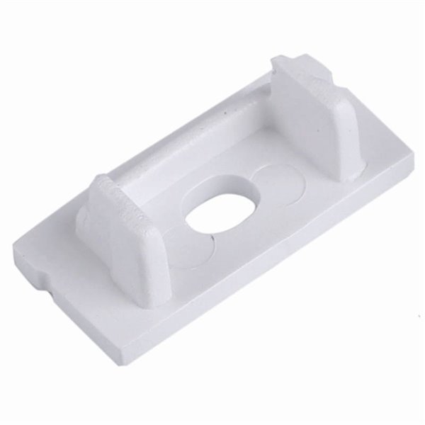 Tampa com furo para ponta de perfil de alumínio branco 2000*17,1*8,5mm -TIRAS DE LED-
