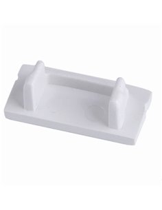 Cache profilé aluminium sans trou blanc 2000 x 17,1 x 8,5 mm - BANDES LED -