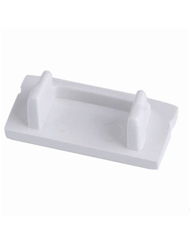 Cache profilé aluminium sans trou blanc 2000 x 17,1 x 8,5 mm - BANDES LED -