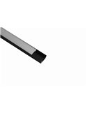 Perfil de aluminio negro para TIRA LED 2000*17.1*8.5mm -TIRAS LED STRIPS-