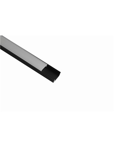 Profilé aluminium noir pour bande LED 2000*17.1*8.5mm -LED STRIPS-