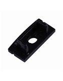 Tampa de extremidade de perfil de alumínio preto com furo 2000*17,1*8,5 mm -TIRAS DE LED-
