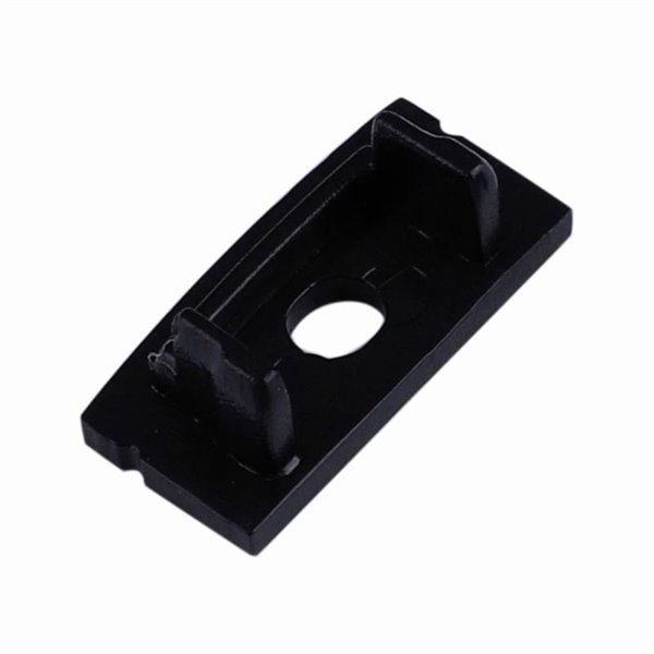 Tapa con agujero para final de perfil de aluminio negro 2000*17.1*8.5mm -TIRAS LED STRIPS-