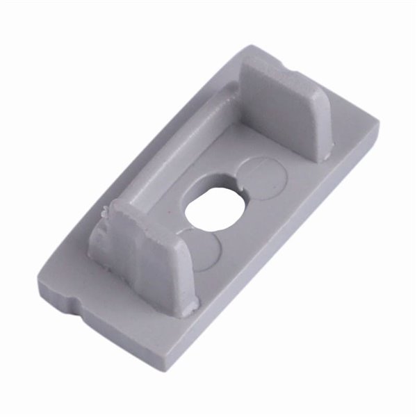 Tapa gris con agujero para final de perfil de aluminio 2000*17.1*8.5mm -TIRAS LED STRIPS-