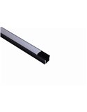 Profilé aluminium noir 2000*17,1*15,3mm -BANDES LED-