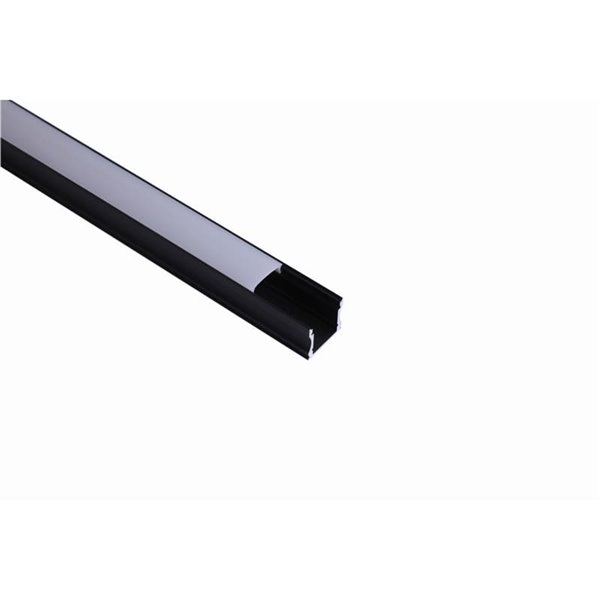 Profilé aluminium noir 2000*17,1*15,3mm -BANDES LED-