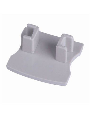 Tampa cinza sem furos para perfil de alumínio 2000*17,1*15,3mm-FITAS DE LED-