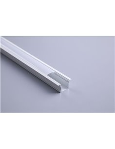 Profilé en aluminium encastré blanc 2000*17,3*15,3mm -BANDES LED-