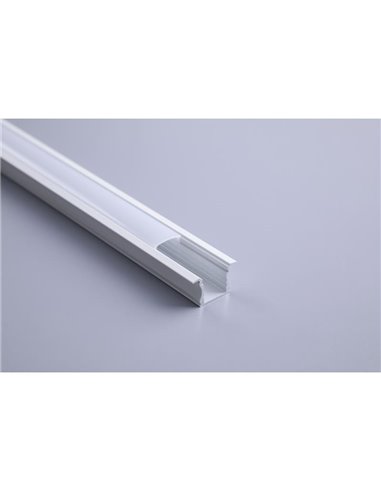 Profilé en aluminium encastré blanc 2000*17,3*15,3mm -BANDES LED-