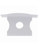 Tapa blanca con agujero para perfil de aluminio empotrable 2000*17.3*15,3mm -TIRAS LED STRIPS-