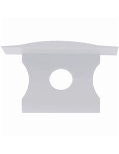 Tampa branca com furo para perfil de alumínio embutido 2000*17,3*15,3mm -TIRAS DE LED-