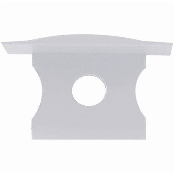 Tapa blanca con agujero para perfil de aluminio empotrable 2000*17.3*15,3mm -TIRAS LED STRIPS-