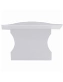 Tampa branca para perfil de alumínio embutido 2000*17,3*15,3mm -TIRAS DE LED-