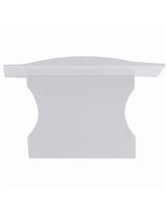 Tampa branca para perfil de alumínio embutido 2000*17,3*15,3mm -TIRAS DE LED-