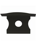 Cache noir avec trou pour profilé aluminium encastré 2000*17,3*15,3mm -BANDES LED-
