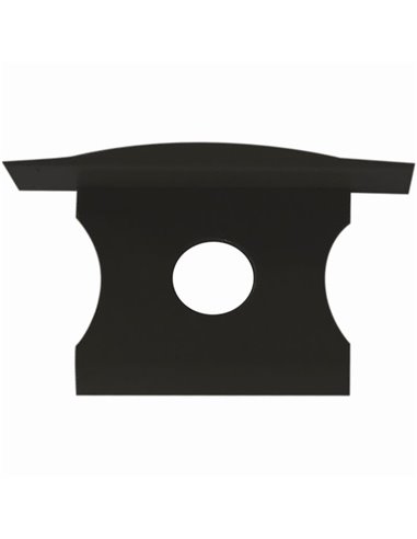 Tampa preta com furo para perfil de alumínio embutido 2000*17,3*15,3mm -TIRAS DE LED-