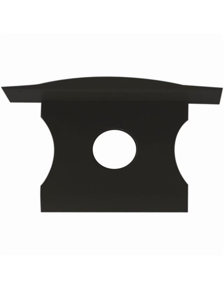 Cache noir avec trou pour profilé aluminium encastré 2000*17,3*15,3mm -BANDES LED-