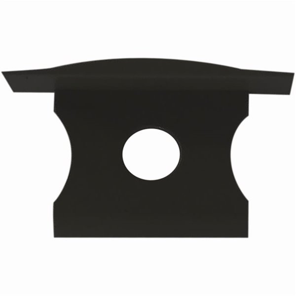 Cache noir avec trou pour profilé aluminium encastré 2000*17,3*15,3mm -BANDES LED-