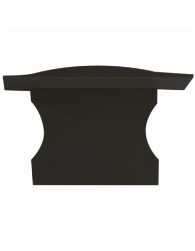 Cache noir sans trou pour profilé aluminium encastré 2000*17,3*15,3mm -BANDES LED-