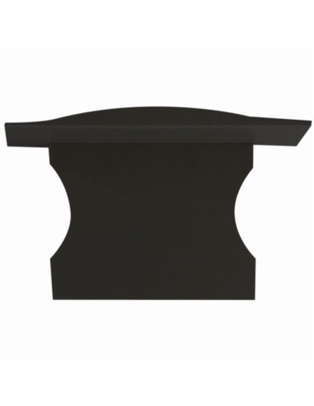 Tampa preta sem furo para perfil de alumínio embutido 2000*17,3*15,3mm -TIRAS DE LED-