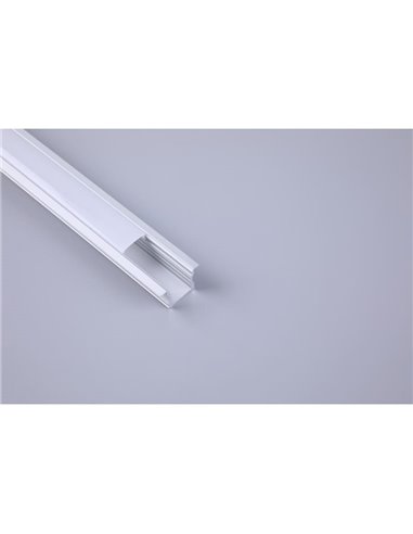 Profilé en aluminium pour montage encastré 2000*17,3*15,3mm -BANDES LED-