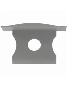 Tampa cinza com furo para perfil de alumínio embutido 2000*17,3*15,3mm -FITAS DE LED-