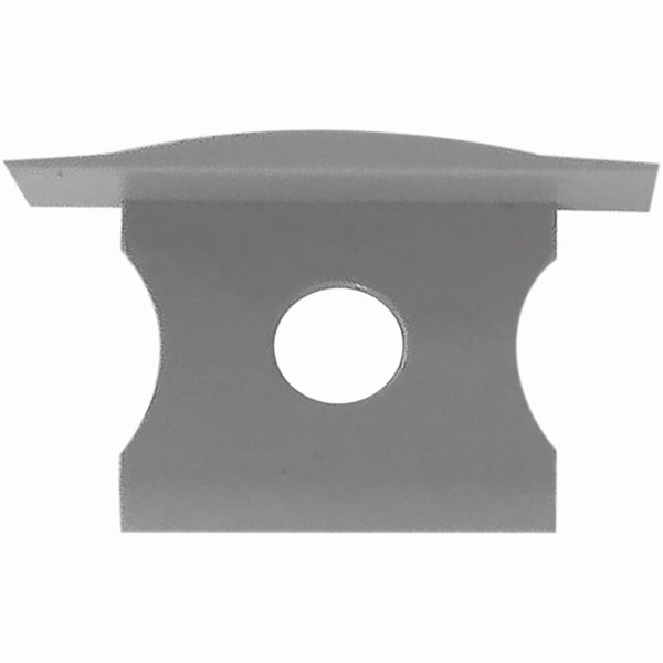 Tapa gris con agujero para perfil de aluminio empotrable 2000*17.3*15,3mm -TIRAS LED STRIPS-