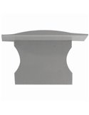 Tapa gris sin agujero para perfil empotrable de aluminio 2000*17.3*15,3mm -TIRAS LED STRIPS-