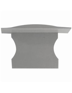 Tampa cinza sem furo para perfil de alumínio embutido 2000*17,3*15,3mm -FITAS DE LED-