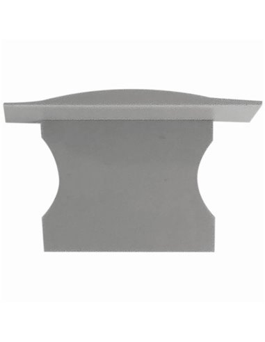 Cache gris sans trou pour profilé aluminium encastré 2000*17,3*15,3mm -BANDES LED-