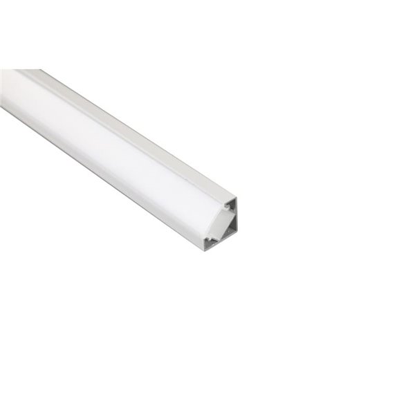 Perfil de aluminio en esquina blanco 2000*18*18mm -TIRAS LED STRIPS-
