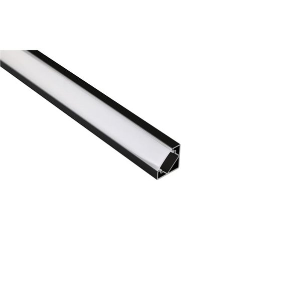 Perfil de aluminio en esquina negro 2000*18*18mm -TIRAS LED STRIPS-