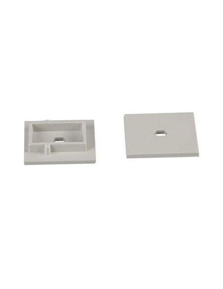 Tapa blanca con agujero para perfil de suelo 2000*21,3*26mm -TIRAS LED STRIPS-
