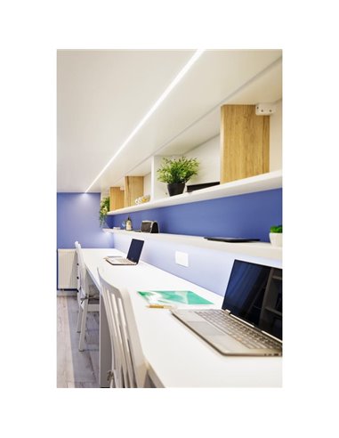 Perfil de Aluminio para empotrar en escayola/pladur 2000*56*15mm -TIRAS LED STRIPS-
