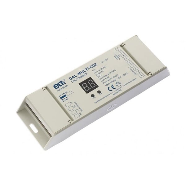 Controlador 4 canales con regulación Dali TENSION CONSTANTE, TIRAS LED STRIPS