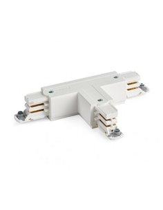 Connexion d'alimentation en T blanche RAILS TRIPHASÉS